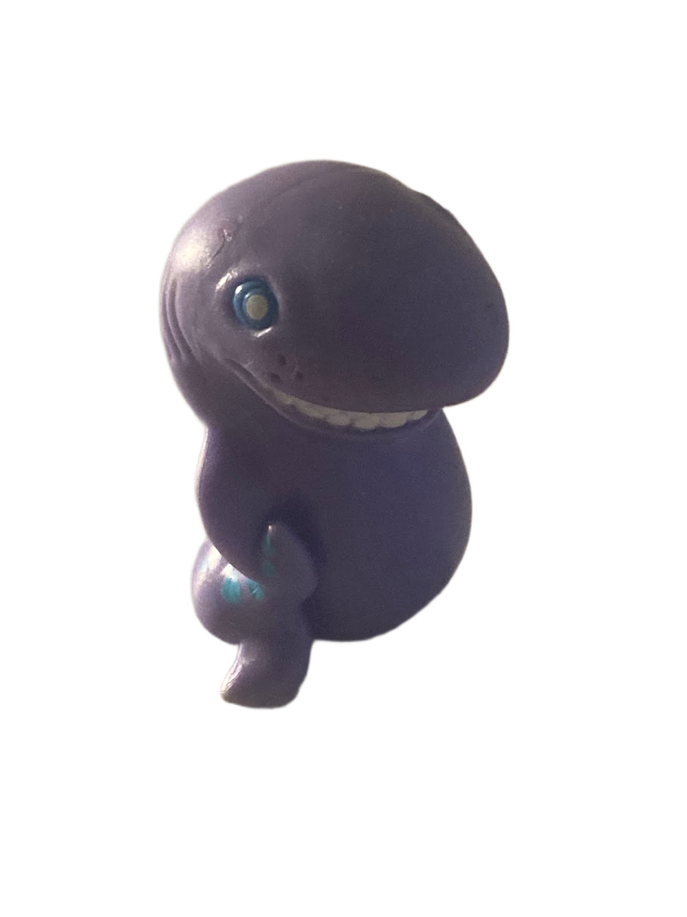 Disney Miniature Shark Figure Purple Smiling Cake Topper-Just Play 1.5" Tall